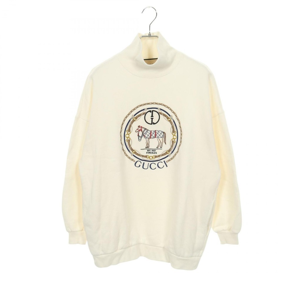 GUCCI Sweatshirt long sleeve tops 760367 cotton White Multicolor Used size XS