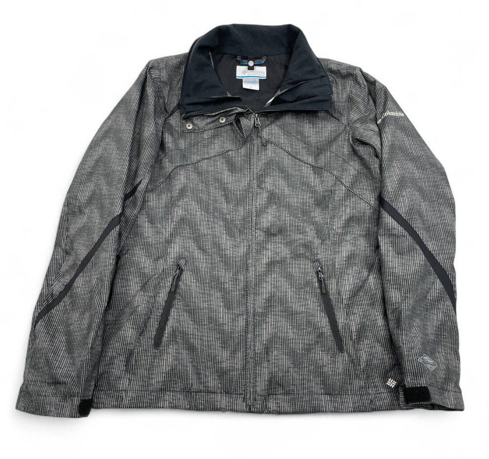 Columbia Men's Omni-Tec Waterproof Breathable Gray Windbreaker Jacket Size M