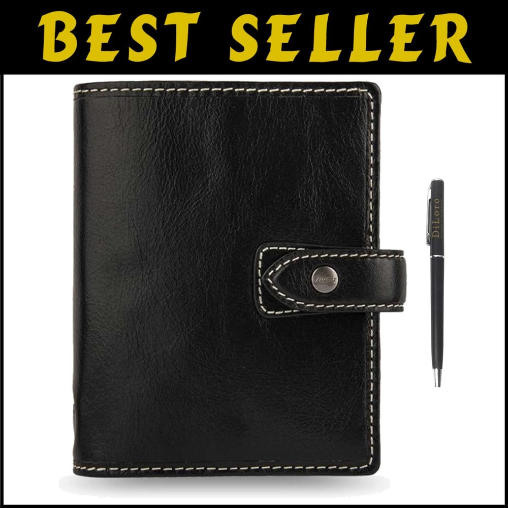 2024 Slim Leather Pocket Organizer with Pen Holder for Travel
