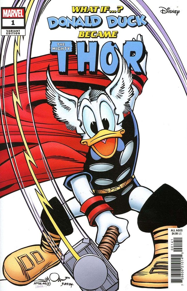 Marvel Disney What If Donald Duck Became Thor #1 C VF NM Marvel Walt Si  
