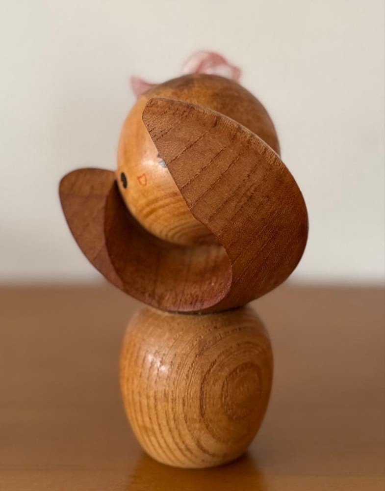 Makoto Vintage Kokeshi Doll 12.5cm Cute Wooden Collectible Home Decor