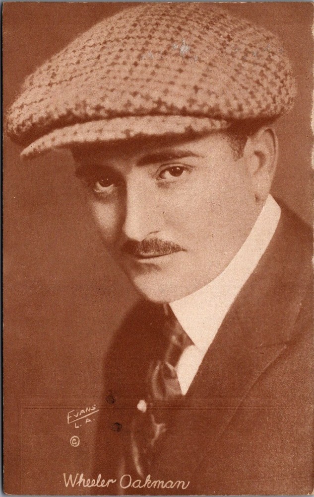 Wheeler Oakman Actor RPPC Postcard - Sepia Portrait Evans L.A.