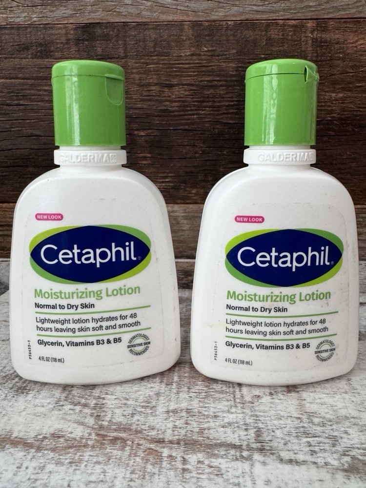 Cetaphil Moisturizing Lotion (2-Bottle Set, 4 oz Each) – All Skin Types