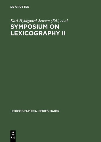 Karl Hyldgaard-Jensen Symposium on Lexicography II (Hardback)Another great item from Rarewaves USA | Free delivery!