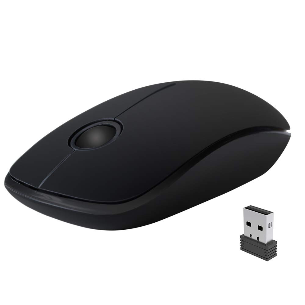 Wireless Mouse, Slim Mouse 2.4G Portable Mobile Optical Office Mouse with USB...