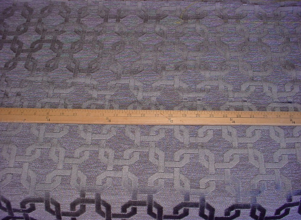 Jab Anstoetz CA1373-091 Gray Geometric Velvet Fabric for Drapes & Upholstery