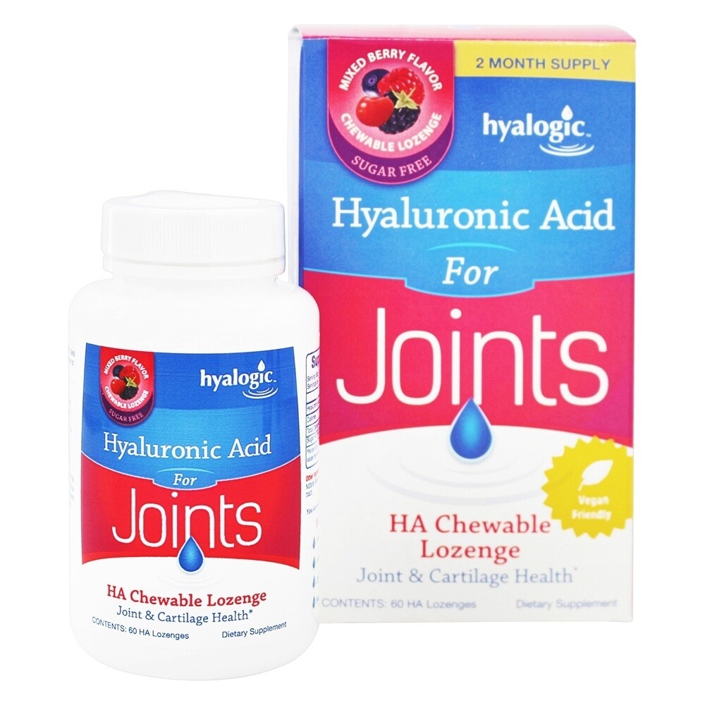 Hyalogic Hyaluronic Acid for Joints HA Chewable Mixed Berry, 60 Lozenges-image