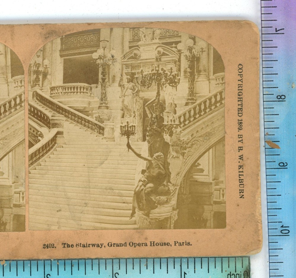 Stairway Grand Opera House Paris France Kilburn Stereoview