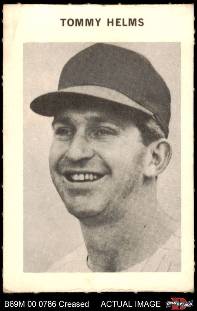 1969 Milton Bradley Tommy Helms Reds 3 - VG