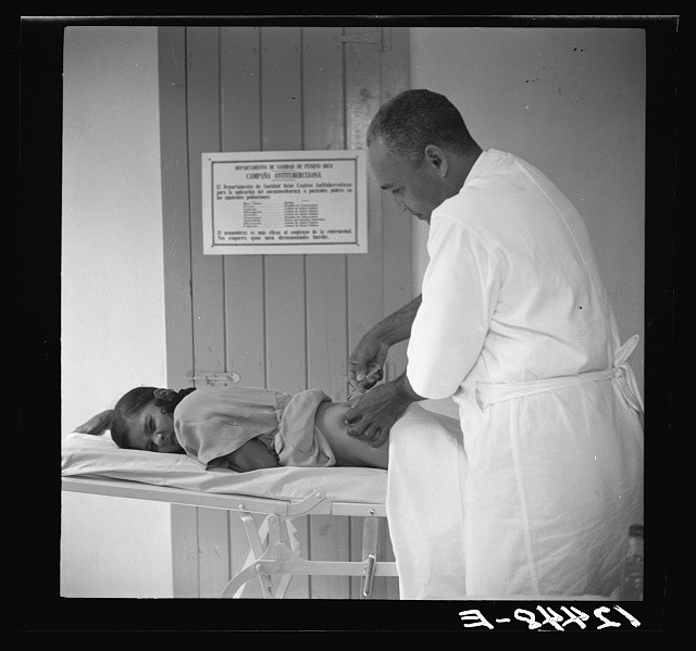 San Juan Puerto Rico 1938 Anti-Malarial Injection P.R.R.A. Health Center