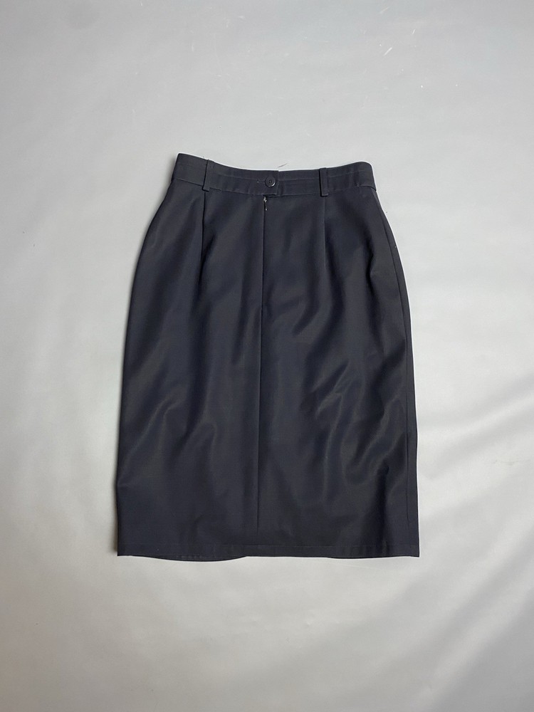 Escada By Margaretha Ley Navy New Wool Pencil Skirt Lined Made In W.Germany Sz38