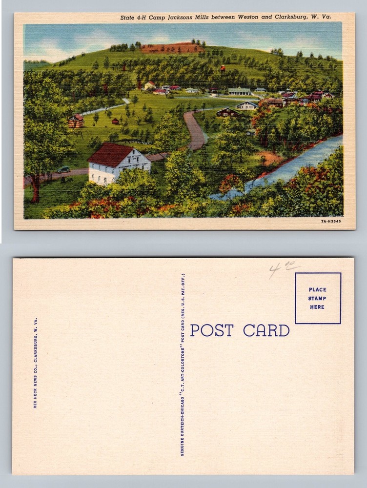 Clarksburg, WV-West Virginia, Jackson's Mill 4-H Camp View Vintage Postcard