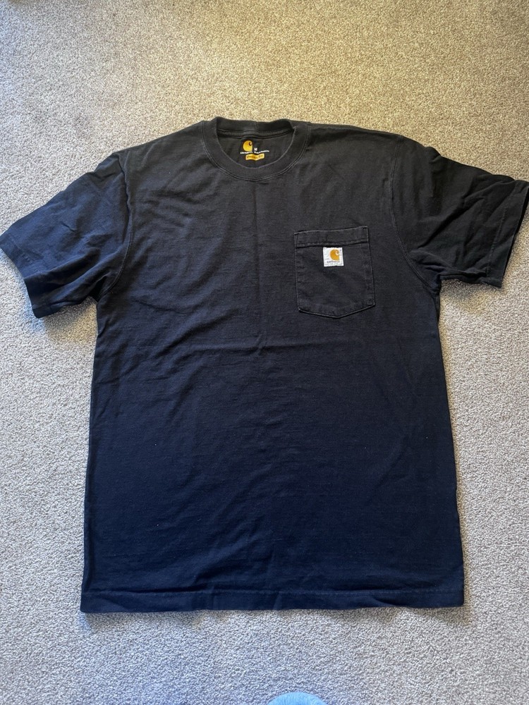 Carhartt Pocket T-Shirt Black Original Fit Size M K87 Workwear Tee