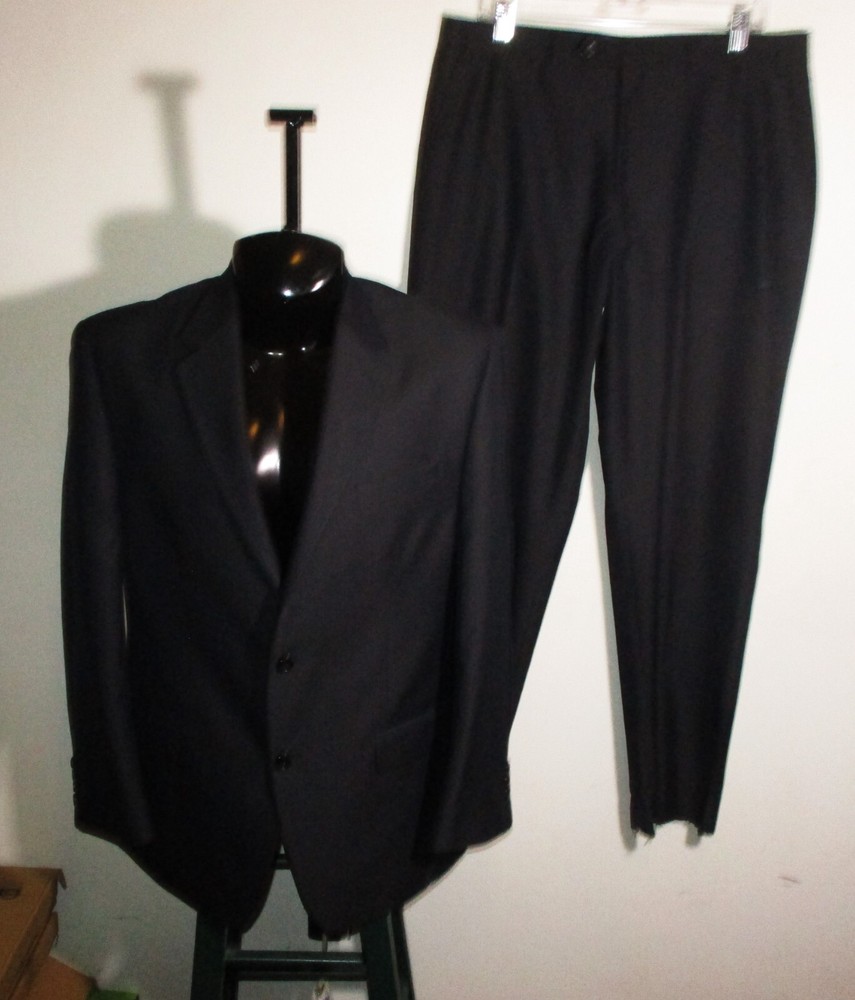 42R BILL BLASS Navy Blue Viscose 2 Pc Suit Men's Size 42R, 35X31 NWOT