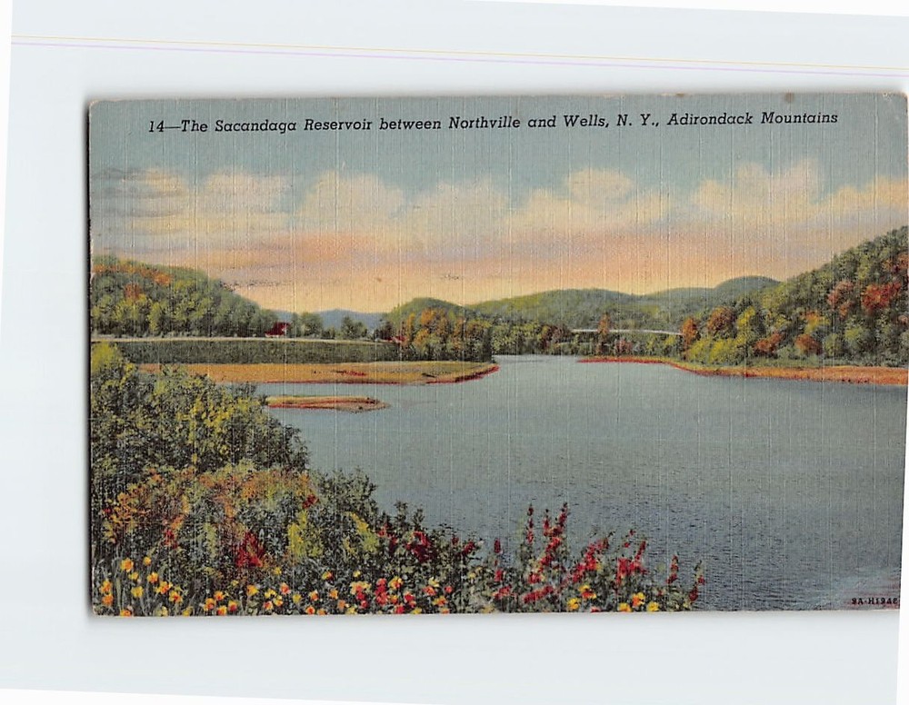 Postcard The Sacandaga Reservoir Adirondack Mountains New York USA