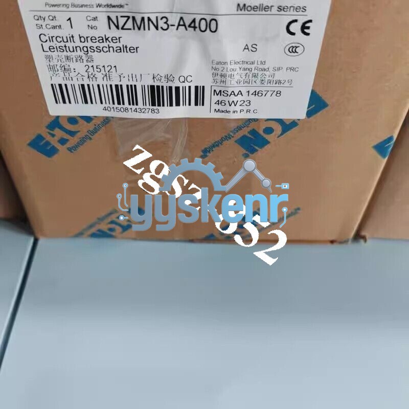 1pcs EATON NZMN3-A400 Plastic Case Circuit Breaker FedEx DHL