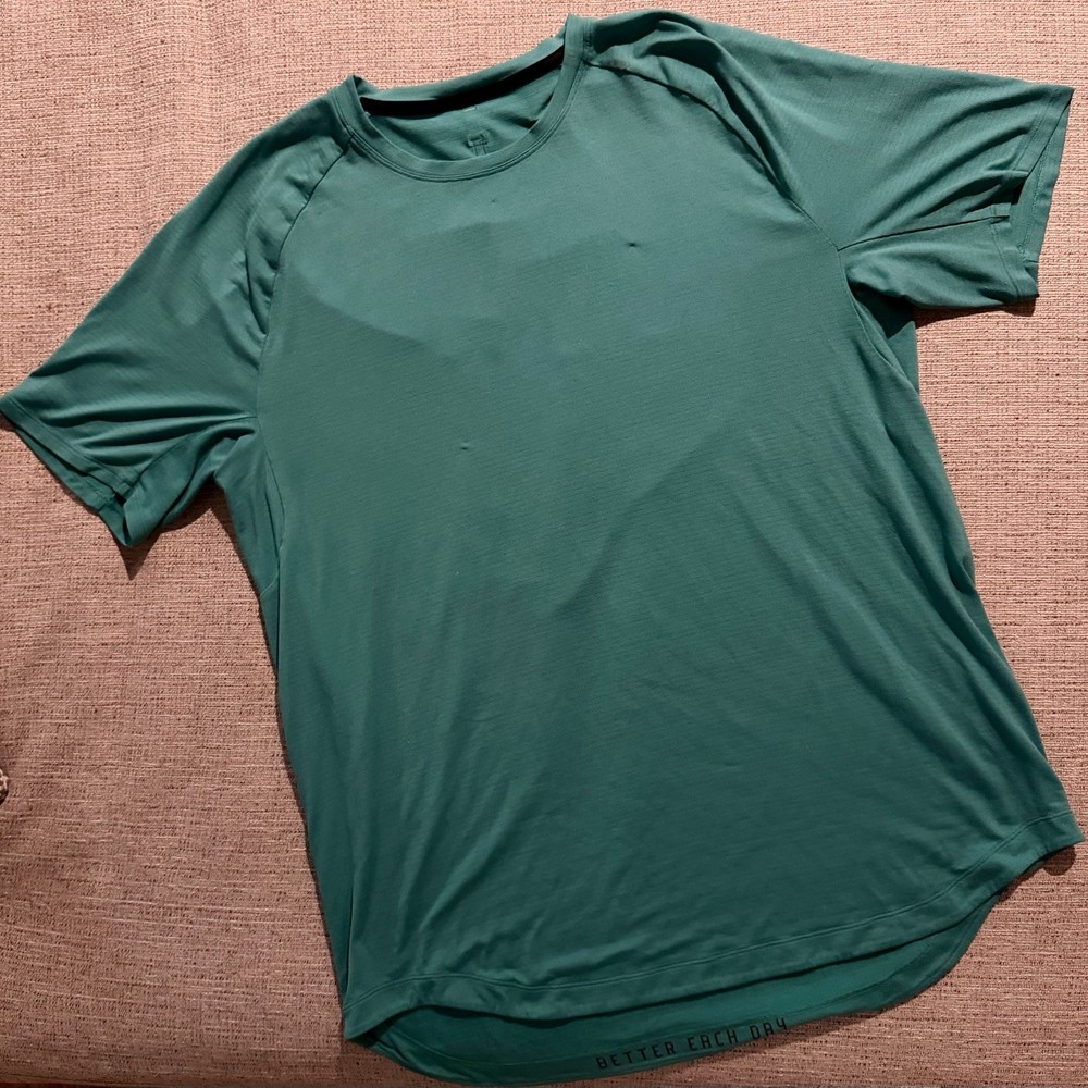 Lululemon Zeroed In Short Sleeve Shirt – “Better Each Day” Edition - Green/Teal