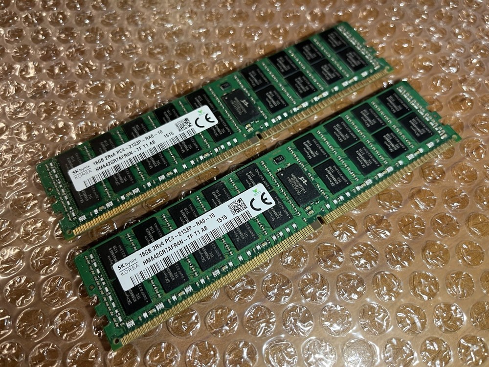 Lot 2x SK Hynix 16GB (Total 32GB) 2Rx4 PC4-2133P DDR4 ECC Registered Server RAM