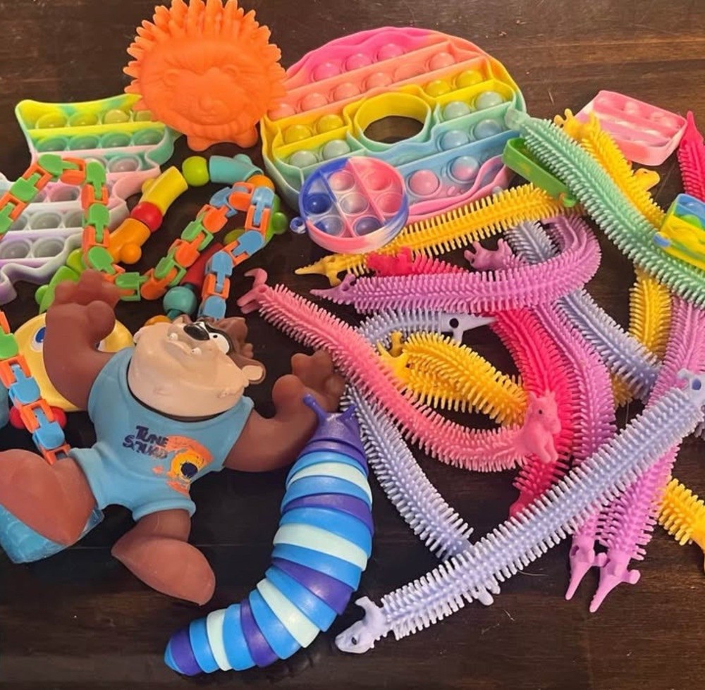 Fidgets Lot Misc Fidget Toys, Over 30 Pieces, Sensory Play