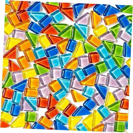 Mosaic Tiles for Crafts Bulk - Mosaic Glass for Craft Supplies Colored Glass
