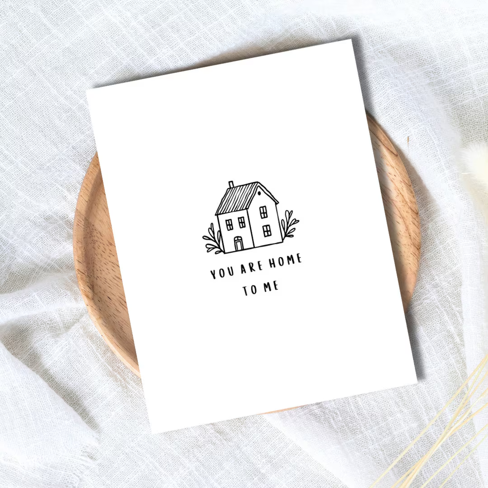 You're My Home Cute Birthday Anniversary Card Love Wife Husband Boyfriend Girl