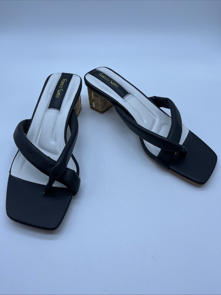 Franco Sarto Women's Carmella Slide Sandals, Black, 8.5M