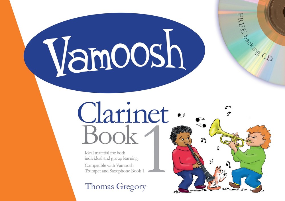 Vamoosh Clarinet Book 1 for Kids Teacher or Classroom Sheet Music Play-Along CD