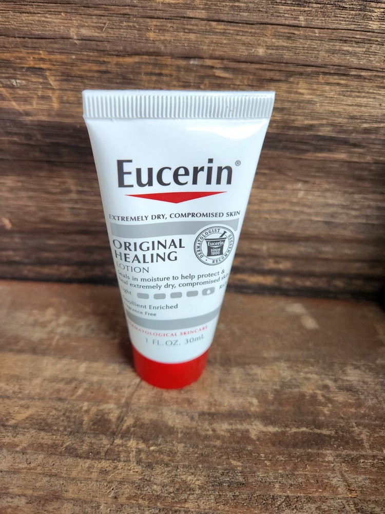 4 Pack Eucerin Original Healing Unscented Lotion 1 fl oz