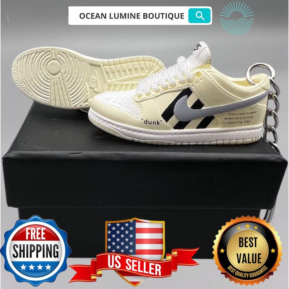 SB DUNK 3D Mini Sneaker Keychain, Jordan Sneaker Collectible, Box Options