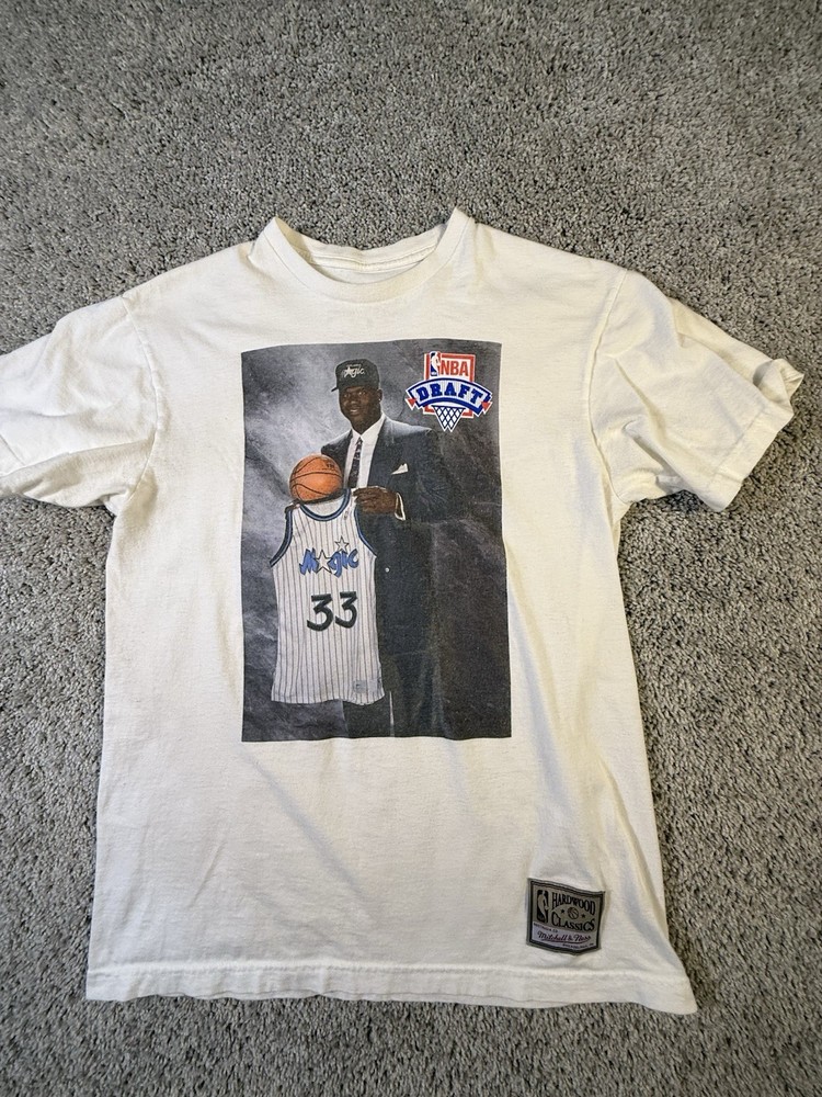 Mitchell & Ness Orlando Magic Shaq NBA Draft Day T Shirt Mens Size Medium