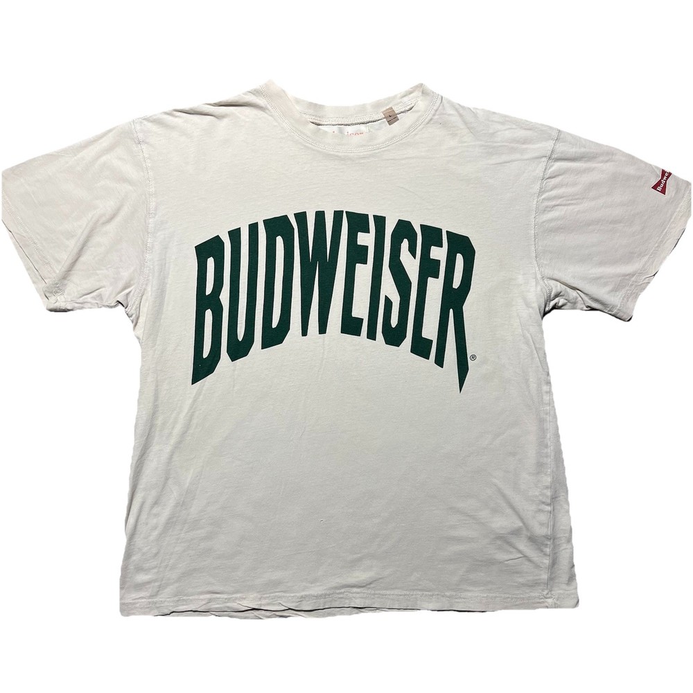 Budweiser Pacsun T Shirt Mens L Spellout Logo Beer Graphic Vintage Style