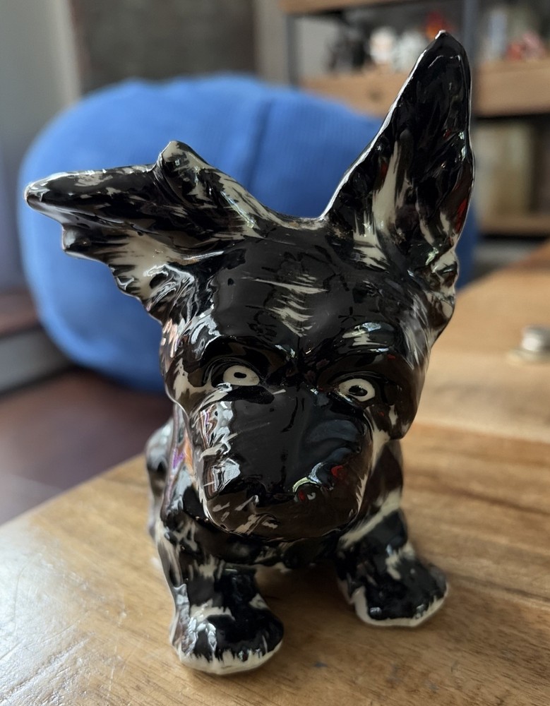Vintage ceramic Scotty Dog Planter Japan