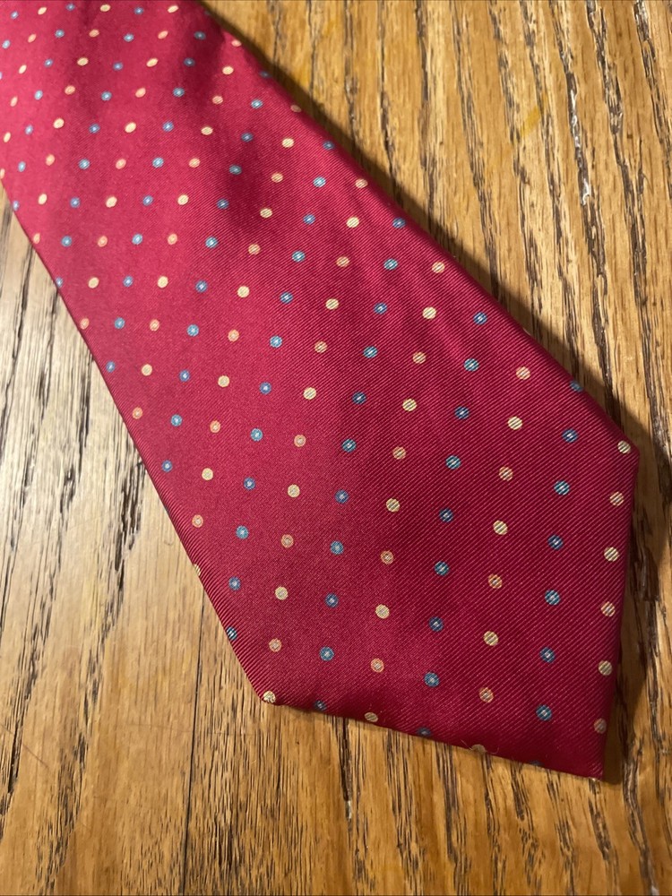 Vintage EUC Christopher Brooks Dot Pattern Silk Tie Men’s Necktie USA Made