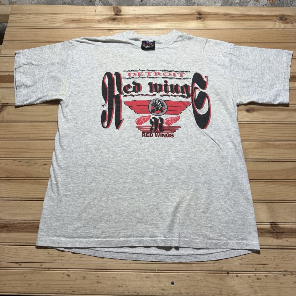 Vintage 90s Magic Johnson Detroit Red Wings NHL Hockey Goalie Shirt Size XL