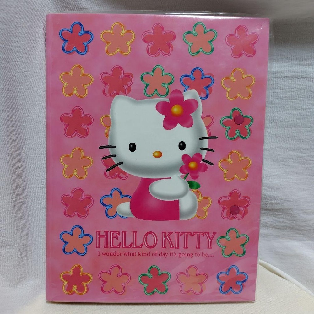 Hello Kitty Double Binder Floral Pattern Heisei Retro Sanrio