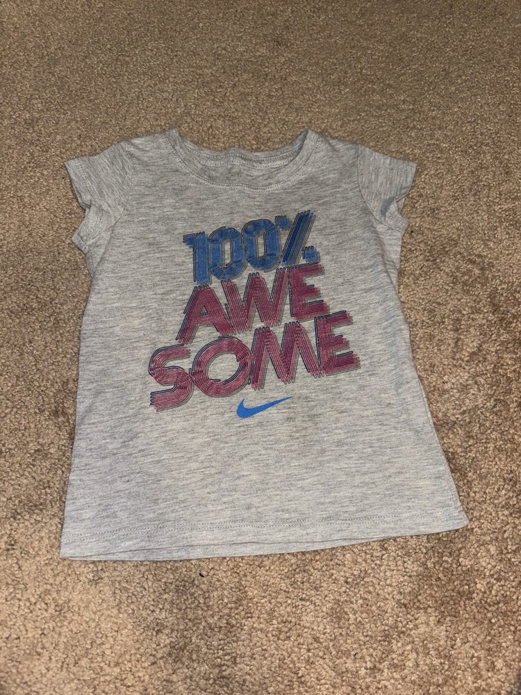 Nike Girls' Toddler T-Shirt Gray, Size 3T