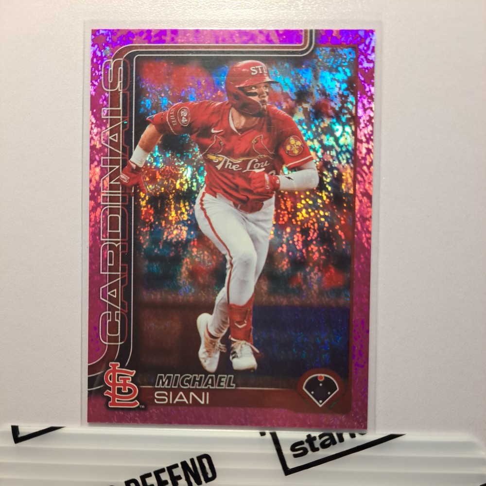 Michael Siani 2025 Topps Series 1 Baseball PINK HOLO FOIL #289 Cardinals