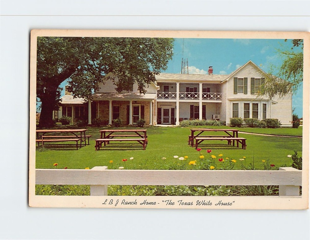 Postcard LBJ Ranch House Stonewall Texas USA