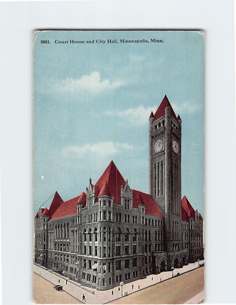 Postcard Court House and City Hall Minneapolis Minnesota USA