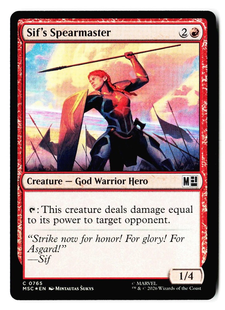 Sif's Spearmaster 765 Commander: Marvel Super Heroes Magic: The Gathering Foil