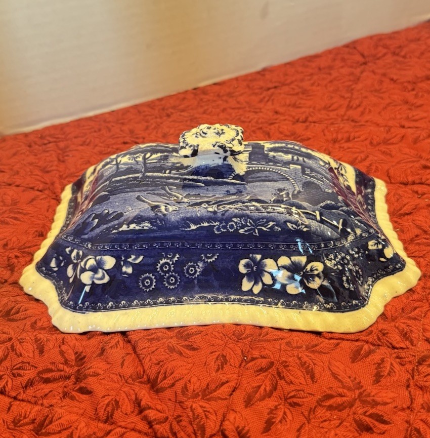 Vintage Copeland Spode Blue Tower Covered Vegetable Tureen Bowl- Lid Only