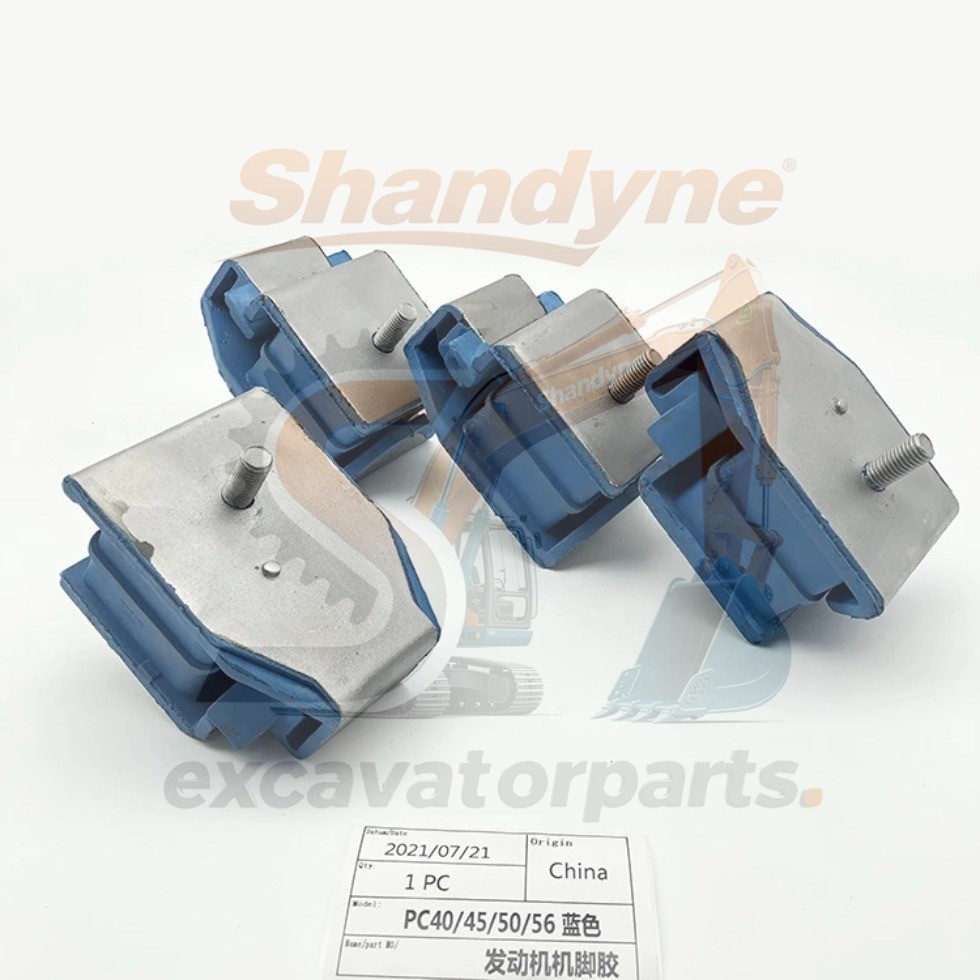Engine Mounting Blue Rubber Cushion Feet Bumper For Komatsu PC40-45-50-56 Part