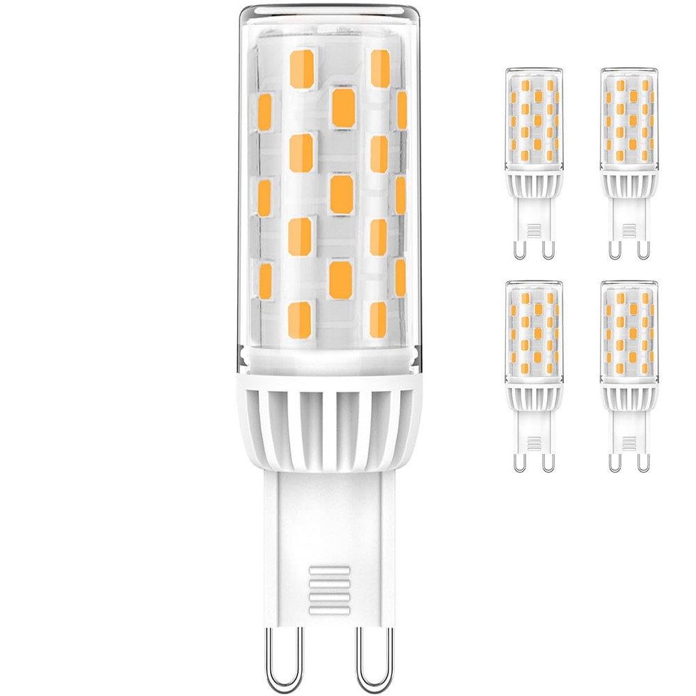 G9 LED Bulb Dimmable 4W, 40 Watt T4 G9 Halogen Equivalent, 3000K Soft Warm Wh...