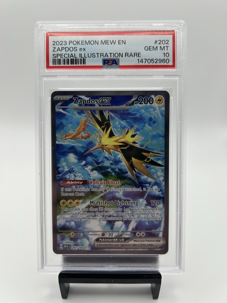 Pokémon TCG Zapdos EX 202/165 Scarlet & Violet 151 PSA 10