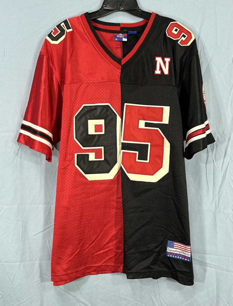 VTG Y2K LEGENDARY CLASSICS Underdawg BLACK/RED New York #95 Jersey Shirt Sz L