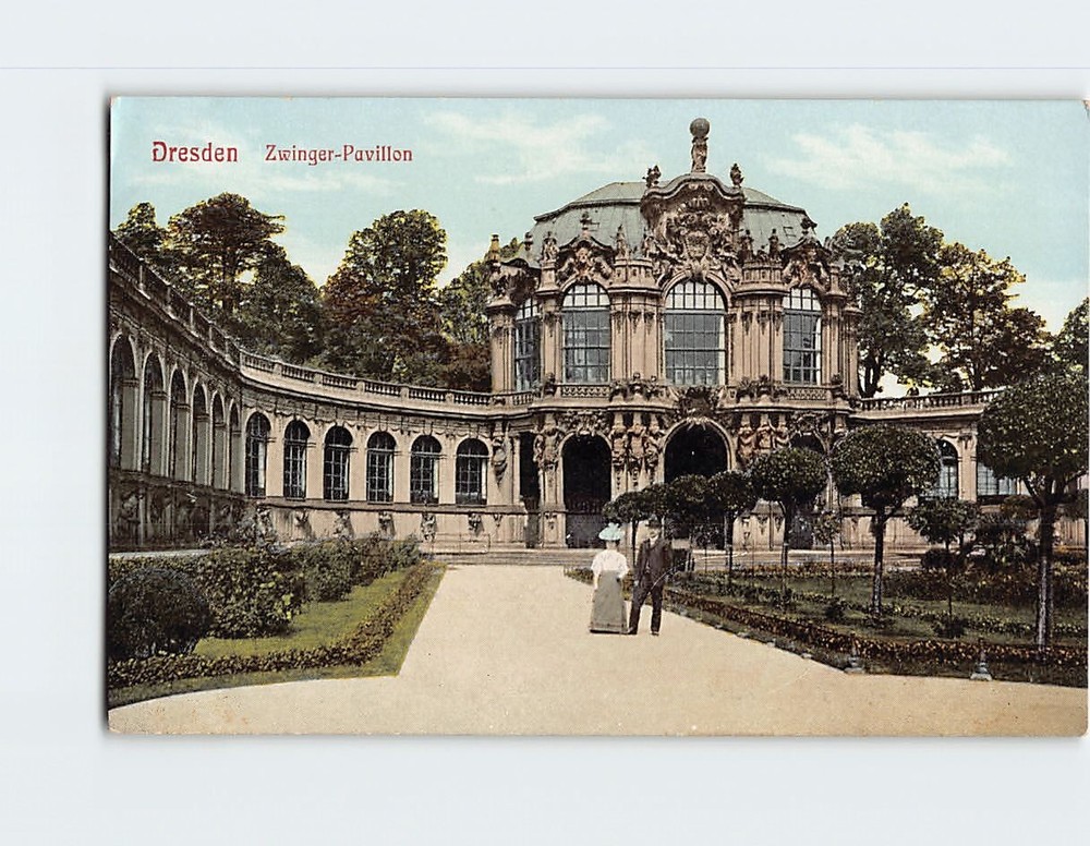 Postcard Zwinger Wallpavillon Dresden Germany