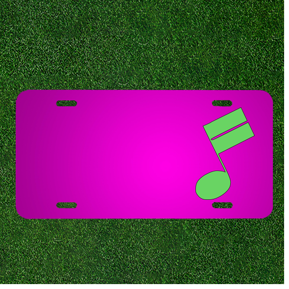 Custom Personalized Car License Plate With Add Names To Music Note Sound
