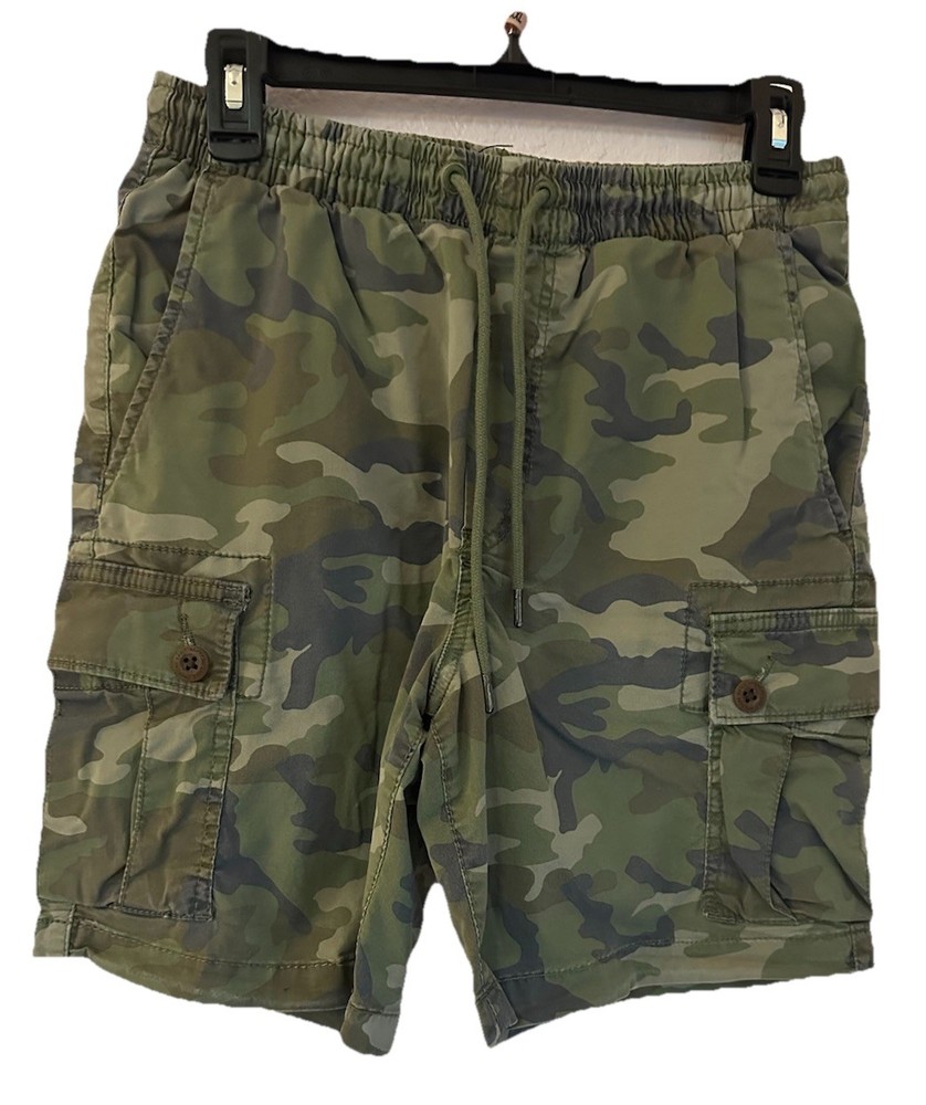 American Eagle Flex Mens Camouflage Cargo Shorts XS Drawstring Great Condition