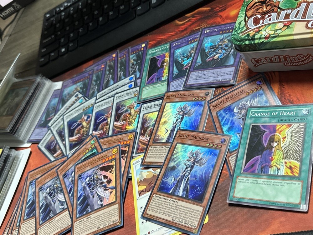 Lot Of Rare Yu Gi Oh Cards And Cardkine Globtrotter Tin Set, Binders