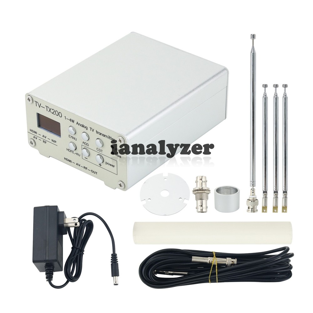 TV-TX200 VHF/UHF Analog TV Transmitter Support HD/AV Input Analog Signal